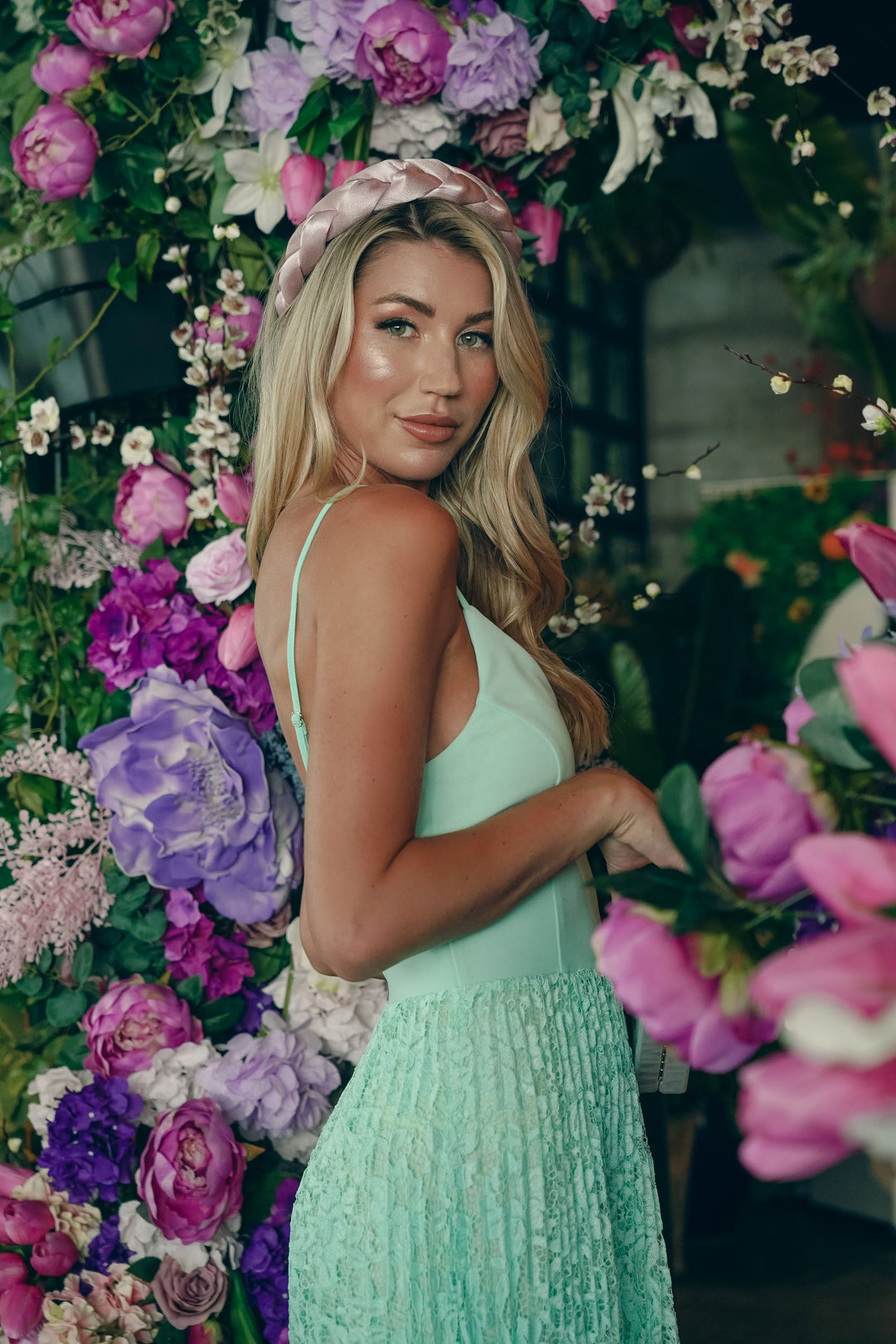 mint lace skater dress MINT LACE SKATER DRESS